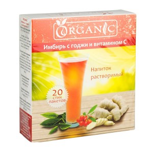 Органик "Имбирь с годжи и витамином C" напиток растворимый, 20 стик/п. х 5,0 г
