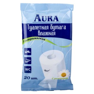 Аура Туалетная бумага влажная (20шт)