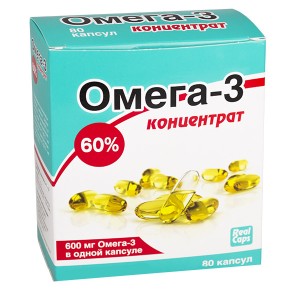 Омега-3 концентрат 60% - БАД, № 80 капс. х 1000 мг