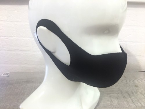 Неопреновая многоразовая маска Fashion Mask (черная)
